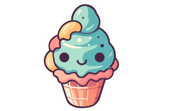 A Cute Ice Cream Logo Vector: Charming Design Assets