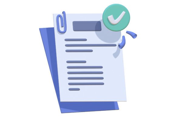 Accept Document 3d Illustration: Beyond a Simple Approval