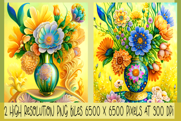 Brighten Your Designs with the Patchwork Bouquet in a Gold Vase Duo