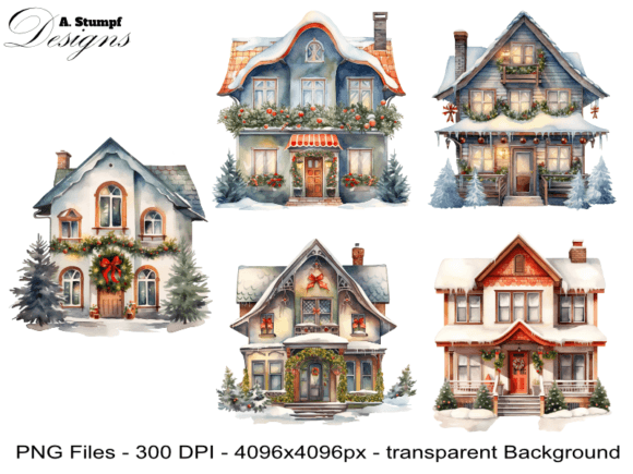 Christmas House Clip Art: Infusing Festive Warmth into Digital Design