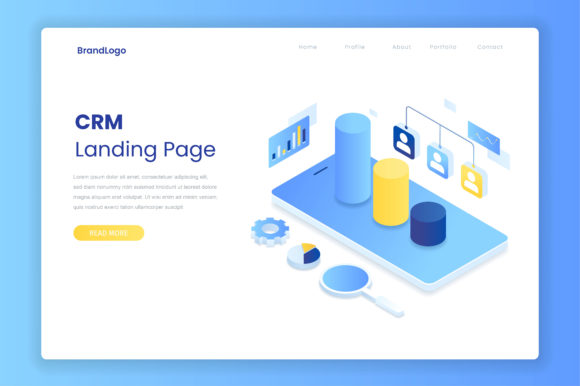 CRM Isometric Illustration Concept: Visualizing Customer Success