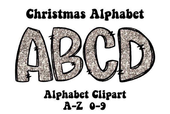 Gray Glitter Sequins Alphabet Clipart: Creative Design Guide
