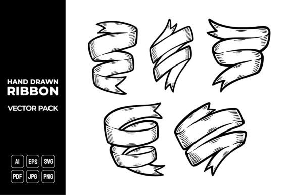 Hand Drawn Ribbon Banners Vector Pack: Elevate Your Visuals