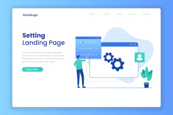 Mastering Modern Aesthetics with Flat Design Concept of Setting