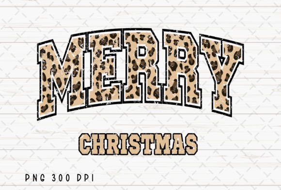 Merry Christmas Leopard Cheetah Xmas PNG: A Bold Holiday Graphic
