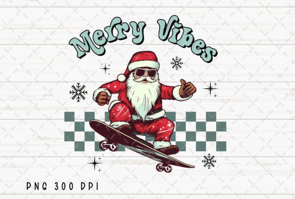 Merry Vibes Retro Santa Claus Boy PNG: A Festive Design Asset