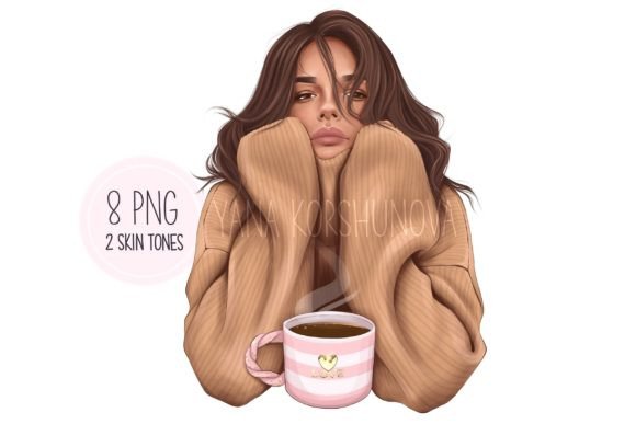 Morning Girl Clipart: Elevate Your Projects with Fashion Girl Png