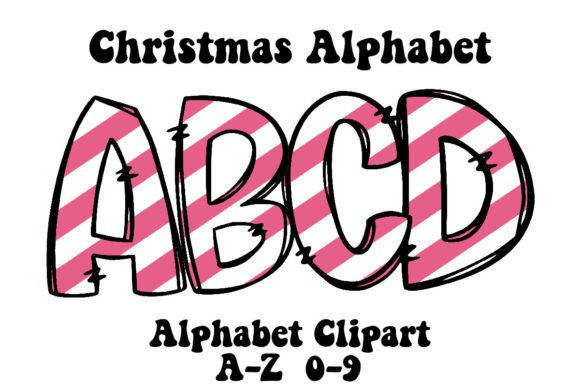 Sparkle and Strategy: Using Pink Glitter Christmas Alphabet Clipart5