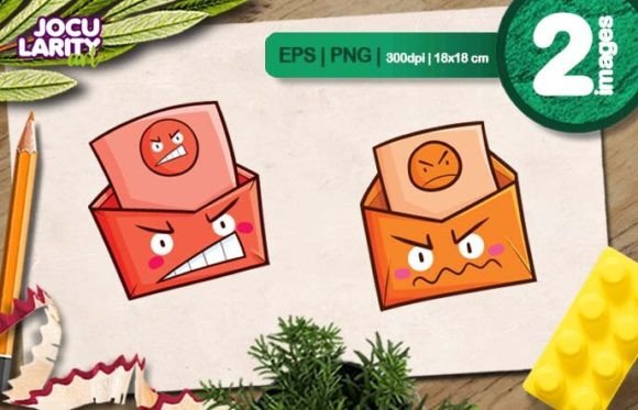 Unleash Personality with the Funny Cranky Mail Cartoon Character