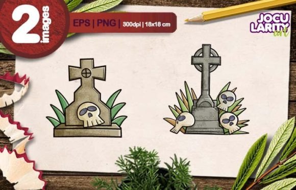 Unleash Spooky Creativity with a Scary Tomb Stone Cartoon Illustration