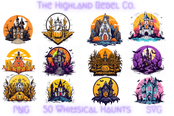 Whimsical Haunts: Designing with Cute Spooky Mansions